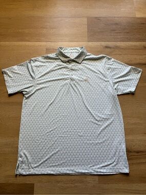 Rhoback Men's Light Blue Micro-Pattern Polo